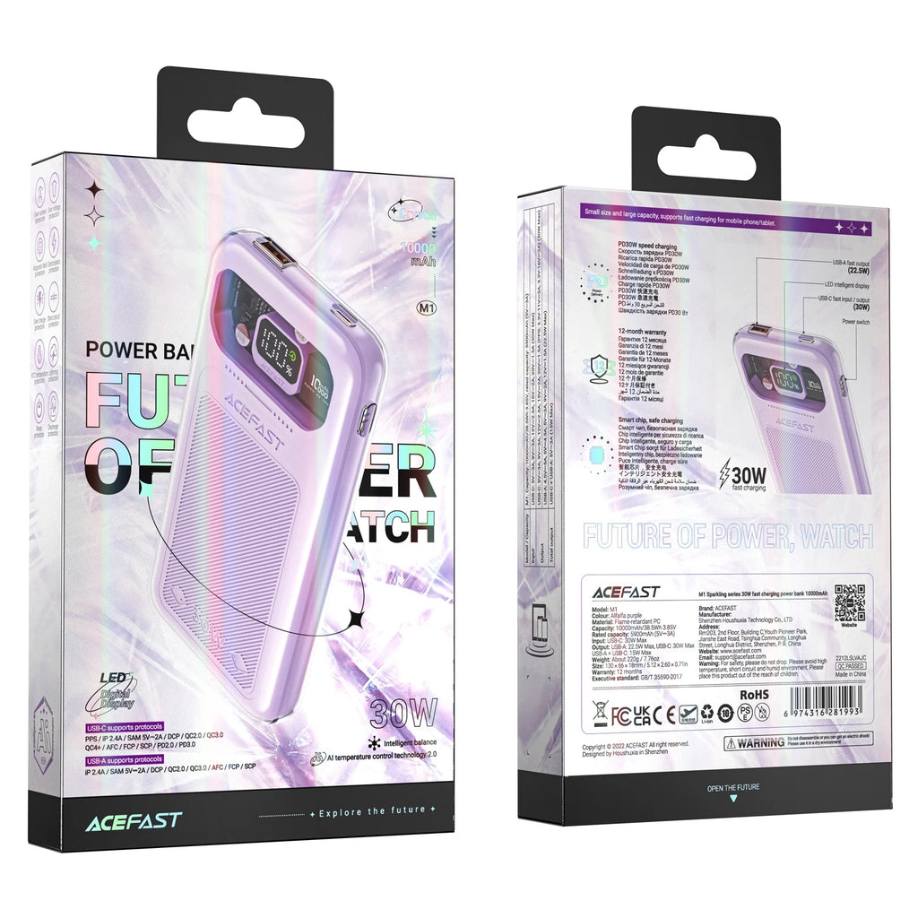 Acefast M1 30W 10000mAh Fast Charge Power Bank