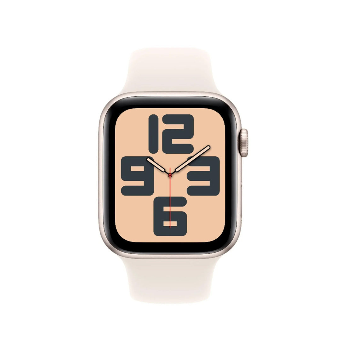 Apple Watch SE GPS 44mm Starlight Aluminum Case with Starlight Sport Band - M/L