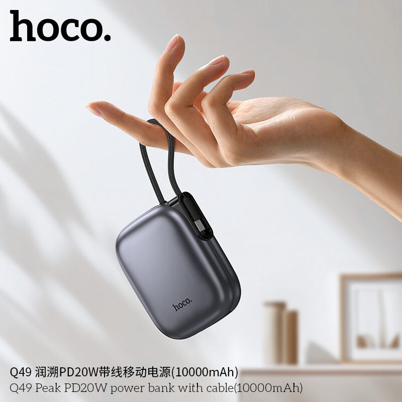 Hoco Q49 Peak PD20W 10000mAh Power Bank with Cable