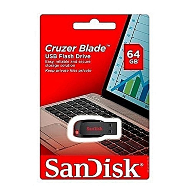 SanDisk Cruzer Blade USB 2.0 Flash Drive 64GB